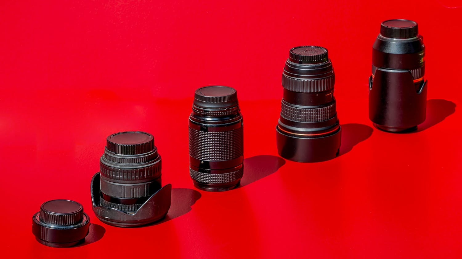 Bilde av forskjellige objektivtyper